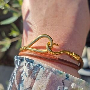 Hermes Jumbo Hook Double Wrap Bracelet